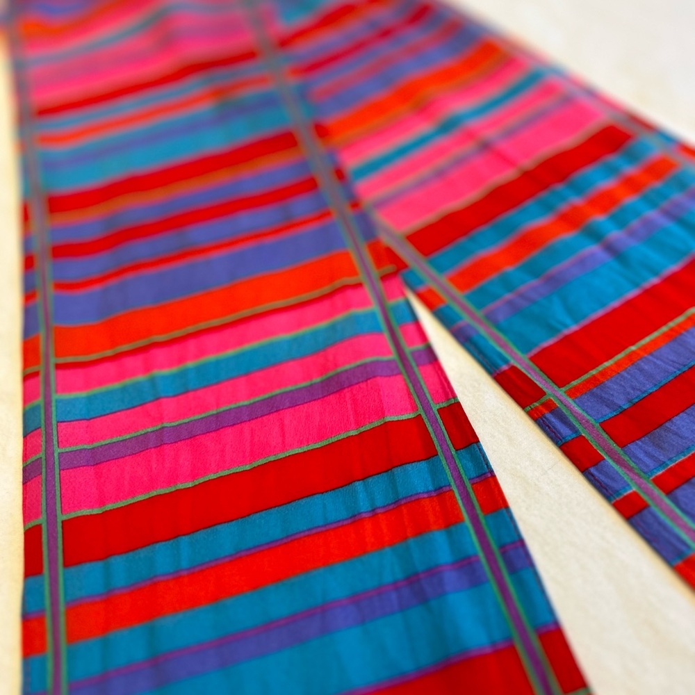 Vintage Liz Striped Scarf